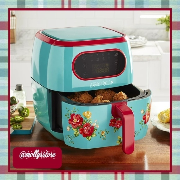 The Pioneer Woman Other - 🎁 New Pioneer Woman Vintage Floral 6.3 Quart Air Fryer with LED Screen, 13.46"